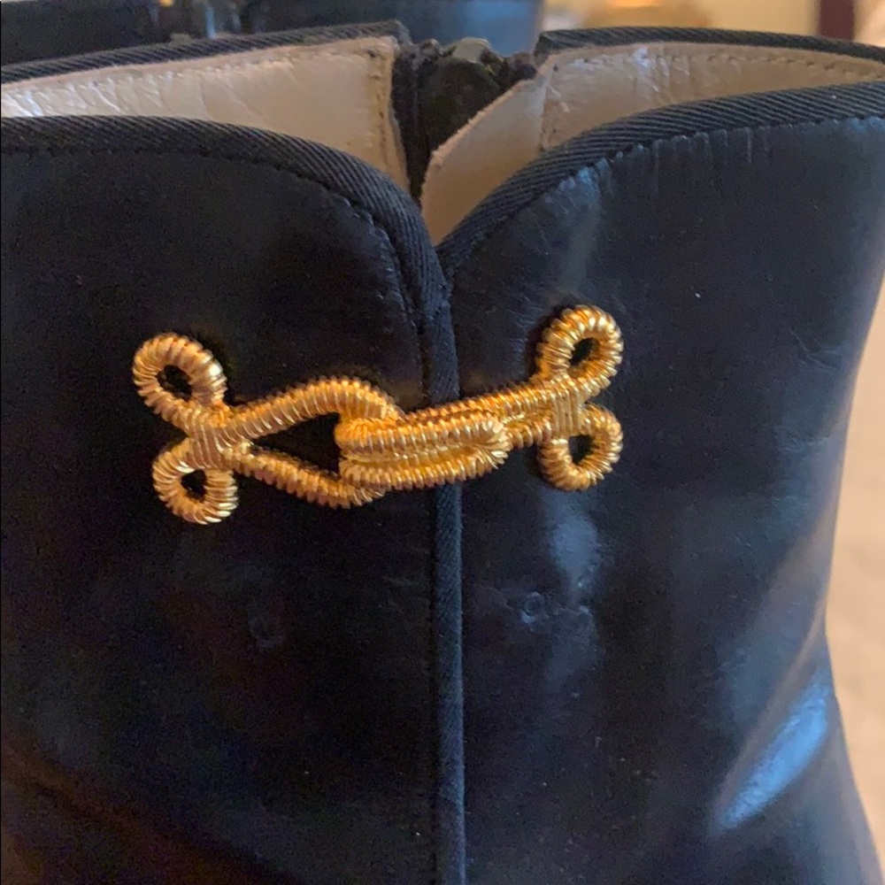 Bally black leather boots